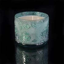 China Sunny wholesales rose tealight glass candle jars 10oz 20oz manufacturer
