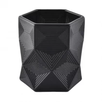 China Black Marquina Candle holders candle jar with gold metal lid manufacturer