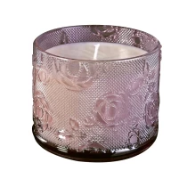 China Sunny new design tealight pink rose candle glass holders manufacturer