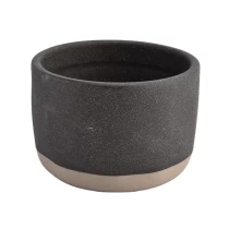 China black ceramic candle jar with lid black candle vessels manufacturer