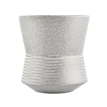 China wedding decoration custom ceramic candle jar with wooden lids manufacturer