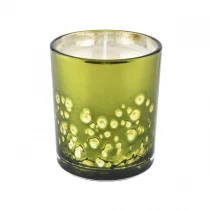 China yellow bubble fashion glass candle jar candle containers luxury green manufacturer