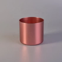China Custom pink candle tealight holder metal candle jar home decoration manufacturer