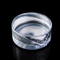 China Home decor luxury marble effect custom ceramic  candle jar manufacturer