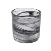 China crystal bathroom fragrances candle holders luxury black glass jars candles empty candle jar glass manufacturer