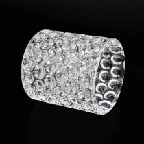 China Luxury high bright glass candle jars clear glass candle holders manufacturer