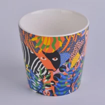 China Customized cylinder votive ceramic candle jars 8oz 10oz manufacturer