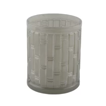 China 9oz glass embossed candle holder manufacturer