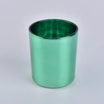China black glass candle holders with electroplating pattern manufacturer
