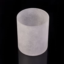 China Clear custom candle cup matte glass holder home decoration manufacturer