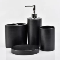 China 4ps Oval ceramic bath accessories sets tumbler soap dish toilet decoration manufacturer