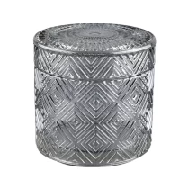 China In bulk empty glass jar for candle and lid manufacturer