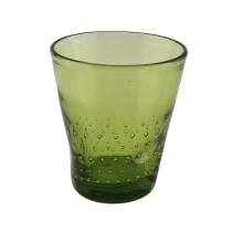 China rain drop bubble inside glass candle cup candle holders hanamade manufacturer