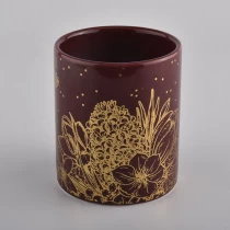 China Wholesale Retro Home Decoration Large Capacity Color Ceramic Customized Candle Jar manufacturer