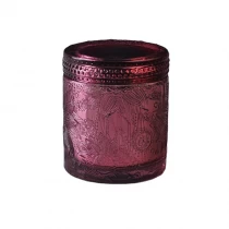 China Hot sale lotus patent design empty plating laser candle glass holder with lid manufacturer