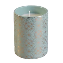China Home fragrance Sunny design decorative ceramic candle vessel wholesales manufacturer