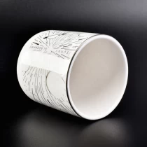 China 10oz 12oz 14oz Supplier custom white luxury  ceramic candle holders manufacturer