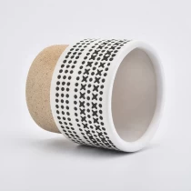China Custom empty decorative candle ceramic jar matte in bulk manufacturer
