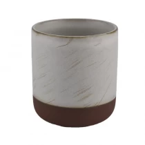 China Factory 8 oz 10 oz painted empty ceramic candle jar manufacturer