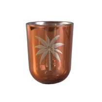 China Wholesales gold empty plating glass candle jars holders manufacturer