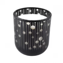 China 10oz 12oz 14oz Sunny black empty glass candle jar holders wholesales manufacturer
