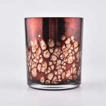 China red electroplated bubble glass luxury candle containers with lid manufacturer