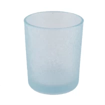China blue empty luxury glass candle jar candle jars with lids in bulk apothecary candle jar manufacturer