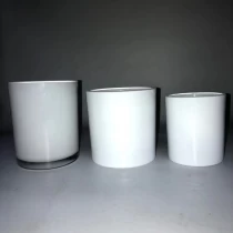 China Empty White Glass Candle Jar For Candle Making manufacturer