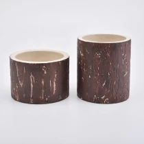 China Cylinder brown cement candle holder wholesales manufacturer