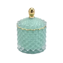 China Luxury candle vessel votives glass candle jars with lid supplier manufacturer