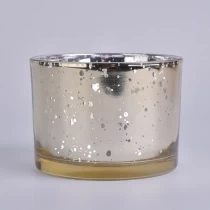 China Wholesale 12oz luxury mercury glass candle vessels and wood lid manufacturer
