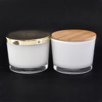 China hot sales white 4 oz glass candle jar with lid manufacturer