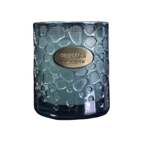 China New design luxury tea light blue glass candle jars in bulk 8oz manufacturer