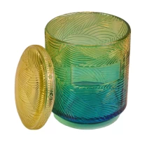 China Sunny luxury personalized empty glass candle jars with lid in bulk manufacturer