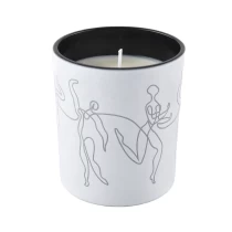 China white candle jar frosted glass frost glass jar for candles 12oz manufacturer