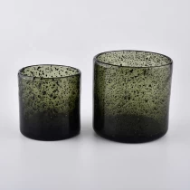 China OEM ODM Sunny crystal empty bubble tealight candle glass jars manufacturer