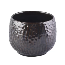 China Empty black ceramic candle jars in bulk home decor wedding occasion manufacturer