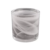 China white material melted empty glass candle jar wedding centerpieces manufacturer