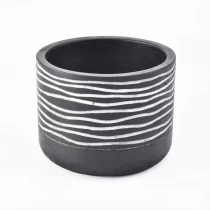China Unique luxury matte black 400ml concrete candle jars for home decor manufacturer