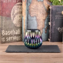 China New design gradient tumbler votive glass candles vessel scented wedding decor manufacturer