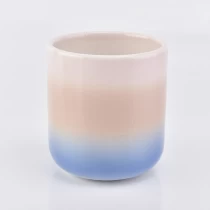 China Rainbow gradual design ceramic jar 8oz round bottom manufacturer