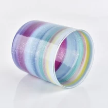 China Colorful customized candle vessel glass candle holder wedding decor wholesales manufacturer