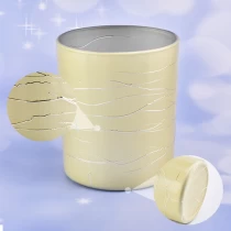 China Exquisite  frosted candle container glass candle jars wedding centerpieces wholesales manufacturer