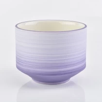 China Unique gradient color ceramic candle holder wholesale home decor 10oz manufacturer