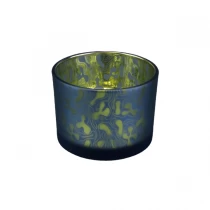 China Sunny design matte blue luxury glass candle holder vessel manufacturer