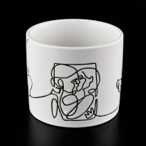 China Hot custom logo matte white home decoration ceramic jars manufacturer