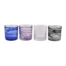 China wholesale Popular luxury color process of glass candle holder for candle making manufacturer