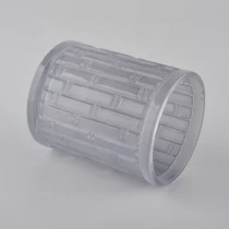 China frosted colored glass candle jar with lid manufacturer