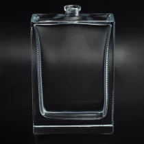 China 110ml Transparent borosilicate glass container oil essential square perfume spray bottles factory manufacturer