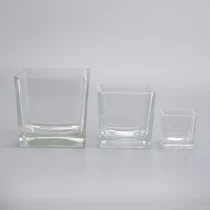 China 1330ML customized color square glass candle holderr wholesale for home decoration manufacturer